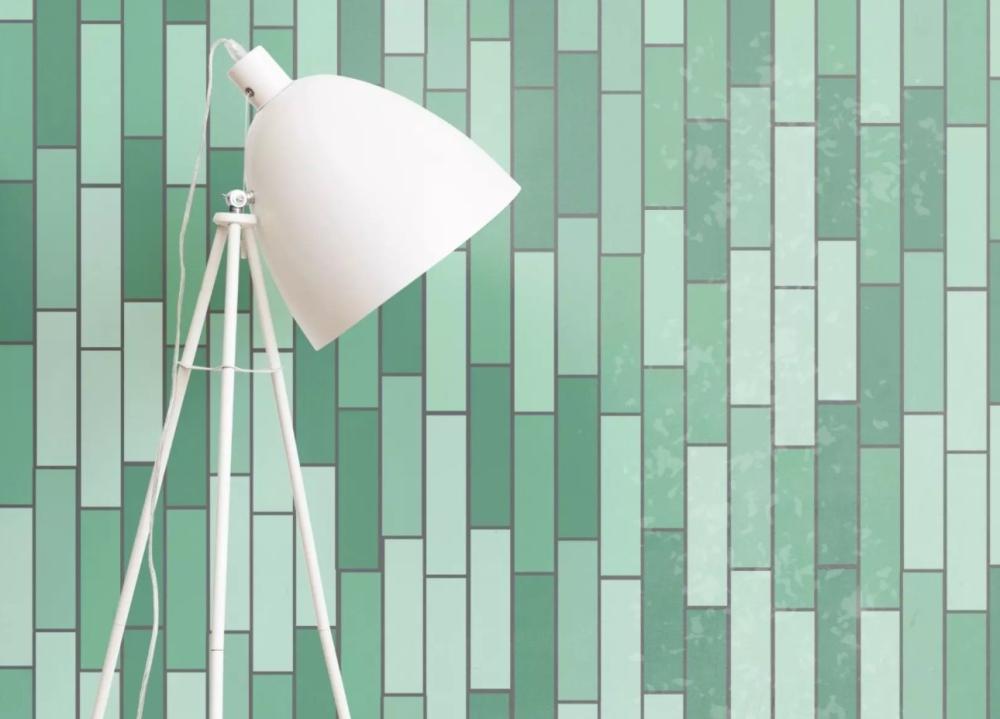 Green wall tile